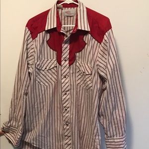 Vintage Karman L/S embroidered western shirt.